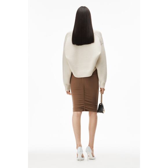 Alexander Wang Ruched Logo Elastic Waistband Pencil Skirt // Size Small - Picture 7 of 7